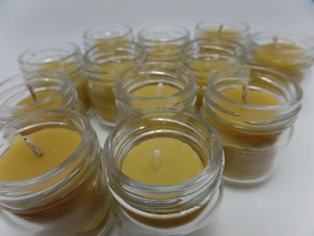 Ekologiczna świeca 3 szt. w słoiku z wosku pszczelego